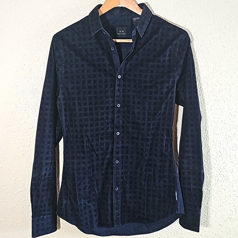 Armani Exchange Casual Bottom Down Shirt.